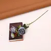 3 rosas Austin individuais, flores artificiais de alta qualidade para decoração de casa, buquês de casamento e cerimônia, atacado