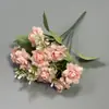 Ramo Pequeño Simuladode Flor de Loto de Nieve, Ramo Simuladode Rosas, Flores de Seda, Flores Artificiales, Decoración para Bodas en Casa, Adornos de Decoración para Sala de Estar