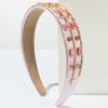 Estilo Coreano Nova Moda Bonita Cor Sólida Tecido Fileira Diamante Headband Feminina Alto Padrão Exquisito Senhora Elegante Headband Acessórios de Cabelo