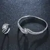 Explosiones transfronterizas de Amazon Eaby Europa y Estados Unidos pulsera abierta geométrica cuadrada grande de circón accesorios para vestido de mujer