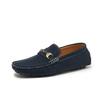 Novos Sapatos de Lã para Homem em Couro de Porco Sapatos Casuais de Couro Genuíno para Homem Solado Macio Estilo Coreano Slip-On Sapatos Preguiçosos para Dirigir para Homem