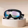Gafas de Natación Multicolores Aerodinámicas de Marco Grande con Recubrimiento Galvanizado de Colores, Impermeables y Antivaho, Estilizadoras del Rostro, Adecuadas para Aguas Termales, Natación y Parques Acuáticos