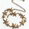 Nova Corrente de Cintura Decorativa de Metal Estilo Praia Dupla Estrela-do-Mar para Mulheres, Versátil Corrente para Jeans