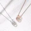 Chao Red de Chao plata S925 ciervo tiene tu corazón latiendo collar femenino cadena de clavícula de plata de ley collar inteligente fabricantes suministro