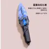 Peça de Escultura de Adaga de Pedra Bruta de Cristal Transfronteiriça Machado de Obsidiana Adaga Artesanato Colecionável para Casa e Escritório Ornamento