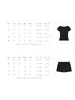 Conjunto de Pantalones Cortos Ultra Cortos con Cuello en U Bk para Mujer Verano Skm Estilo Milenio Cuello en U Adelgazante Manga Corta Cordón Pantalones Cortos Ultra Cortos Conjunto de Dos Piezas