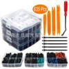 635 piezas caja de tres capas hebilla parachoques de coche aplicable hebilla de tornillo remache de guardabarros juego híbrido