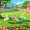Paisaje de jardín en miniatura, escena creativa de riego y labranza, figura de pato, decoración de jardinería, accesorios decorativos DIY, adornos pequeños
