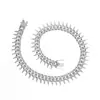 Collar de Calle con Púas de 12 mm Estilo Hip-Hop para Hombres y Mujeres, con Elementos Geométricos con Incrustaciones de Aleación y Pedrería