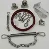 Interruptor de cordão de puxar sensor de parada de emergência de cordão de puxar acessórios correspondentes fivela anel de suporte anel de fixação peça de ajuste de tensão mola