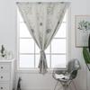 Cortinas Pequeñas Blackout Frescas Estampadas con Calcomanías de Letras de Velcro, Producto Terminado, Cortinas Terminadas de Comercio Exterior y Cortinas para Puerta Sin Perforación