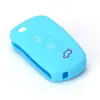 Adecuado para Ford plegable de 3 botones Llavero de llenado de aceite Llavero de goma suave sin logotipo de coche Funda protectora para control remoto de coche