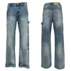 Jeans de Pierna Ancha con Bolsillo de Costura 3D Estilo Ropa de Trabajo para Hombre, Pantalones Casuales Rectos Ajustados para Mujer, Nuevos de Primavera, Modernos