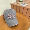 Gorra de béisbol lavada con letras antiguas bordadas, moderna, para hombre y mujer, estilo urbano, personalizada, para actividades al aire libre