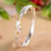 Joias de Prata Prata Pura 999.9 Moda Banhado a Ouro Raposa de Nove Caudas Flor de Cerejeira Pulseira Aberta Simples Luxo Leve Versátil Bracelete