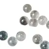 Contas Individuais de Cristal Natural, Cristal Branco, Cristal Rosa, Acessórios para Pulseira de Joias, Contas Redondas, Contas de Cristal com Furos, Contas Artesanais