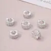 Banhado a Ouro 14K Zircônia Contas Espaçadoras de Furo Grande Acessórios de Contas Cilindricas Artesanal DIY Pulseira Colar Fábrica de Miçangas Atacado