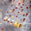 Lindas Nuevas Pegatinas para Uñas de Oso Oso Marrón Moño Postre Estrellas Taza de Uñas DIY Pegatinas de Verano