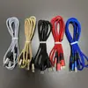 Cable de Datos Trenzado de Nylon Uno a Tres Múltiples Cabezales Carga Rápida 2A Cable de Carga para Teléfono Móvil Tres en Uno Logo Pequeño Regalo Al Por Mayor