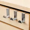 Gancho trasero para puerta en forma de Z, clavo libre, gancho para abrigos para puerta, colgador de bolsas, gancho en S de color acero inoxidable, gancho sin costuras