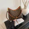 Bolso de Hombro Estampado para Viajes Cotidianos Transfronterizo Nuevo Estilo Casual Bolso Retro de Axila Bolso Versátil de Moda Europeo y Americano para Mujeres
