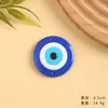 Acessórios de chaveiro de resina de fábrica de origem de comércio exterior transfronteiriço, decoração de pingente dupla face com olhos azuis em estilo oceano Mediterrâneo