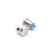 Botón de inicio de alimentación tipo reinicio 12 mm cabeza plana eléctrica reinicio interruptor de botón metálico impermeable