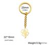 Venda quente transfronteiriça Titanium Steel Belt Chain Keychain Oco Trevo de quatro folhas Love Pingente Moda Simples Chaveiro de Aço Inoxidável