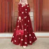 Novo Vestido Túnica Feminino Vintage com Estampa de Bolinhas, Soltinho, Transfronteiriço, para Sol, em Estoque