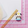 Case de celular de cola cremosa de panda de desenho animado fofo e brilhante Acessórios de resina para grampo de cabelo Sapato com furo Material para adesivo de copo