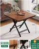 Mesa plegable, Mesa de comedor, Mesa pequeña para uso doméstico, Mesa redonda simple, Mesa portátil para viviendas de alquiler, Mesa portátil para exteriores para montar puestos, Mesa cuadrada para comer