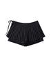 Diseño de Nicho Con Cordones Lazo Plisado Cruzado Falda Plisada Cintura Alta Línea A Pantalones Cortos Culottes Pantalones Cortos