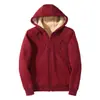 Suéter con capucha y forro polar para hombre, cárdigan grueso para adolescentes, suéter con cremallera para estudiantes, abrigo de talla para hombre