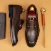 Preventa No Disponible Mocasines Versátiles para Hombre de Cuero Genuino Slip-on Piel de Vaca Zapatos de Vestir de Cuero Banquete de Bodas Fabricante