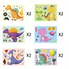 Pegatinas de Animales de la Selva Transfronterizos Dibujos Animados Lindos Animales del Bosque Pegatinas de Rompecabezas Niños Papelería DIY Pegatinas Personalización