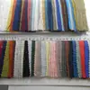 Tecidos para Roupas Femininas de Moda Outono e Inverno Pano Lavado de Linho e Algodão Pressionado Enrugado Linho Lavado Pano Bolha Tiras Bolha Enrugadas