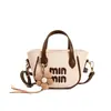 2026 Nuevo Modelo Bolso Cubo Vintage para Mujer de Gran Capacidad para Viajes Diarios con Estampado de Letras, de Mano, Debajo del Brazo, de Hombro y Cruzado