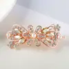Pasador de Flor de Diamante de Cristal Estilo Coreano Pinza para el Pelo Pinza Pequeña de Resorte Accesorio para el Pelo para Cola de Caballo Estilo Coreano