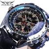 Relógio Mecânico Automático Jaragar Estilo Europeu e Americano Moda Masculina Casual Mecânico Multifuncional Vidro Azul
