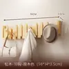 Perchero de Estilo Piano con Ganchos, Perchero de Madera Maciza para Abrigos y Sombreros, Gancho de Pared, Perchero de Filas para Recibidor y Vestidor