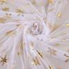 Em estoque cor gradiente colorida grande floco de neve malha roupa infantil saia de boneca Barbie decoração de Natal festival malha