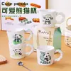 Caixa de Presente Criativa e Fofa para Caneca, Caneca de Cerâmica com Aparência Sofisticada com Colher, Caneca de Presente, Impressa e Personalizada