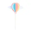 Decoración creativa para pastel de cumpleaños, pequeño globo aerostático, inserto, nubes románticas, tridimensional, color, tarjeta para hornear, bebé de un año