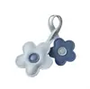 Encanto de Bolso de Flores de Bloques de Color de Moda Colgante de Cuero PU Llavero de Cuero Lanyard de Llavero de Girasol de Cinco Pétalos de Bloques de Color
