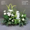 Arreglos Florales de Boda Estilo Bosque, Macetas Colgantes, Flores de Seda, Decoraciones de Pasillo, Decoraciones para la Ceremonia de Entrega del Coche de Boda, Escaparates, Plantas Verdes
