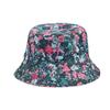 23 nuevo sombrero de pescador de ala ancha con estampado floral transfronterizo, artículo esencial para viajes de primavera y verano, sombrero de cubo con protección solar