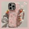 Adequado para Pulseira com Padrão Floral Fresco de Conchas para o Verão Capa de Celular iPhone 17 Pro Max Apple 16 Novo Modelo
