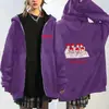 Moletom com Zíper Temático da Turnê Mundial 2026 com Todos os Membros, Moletom de Caimento Solto de Merchandising do BTS