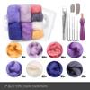 Fornecimento Direto da Fábrica 8 Cores 3g Tiras de Lã Colorida Kit DIY de Feltragem com Agulha Ferramentas para Fazer Produto Acabado de Feltro
