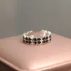 Explosiones Transfronterizas Anillo de Flor de Trébol de Cuatro Hojas Accesorios de Joyería Anillo Simple para Niños Diseño de Nicho Femenino Anillo Ajustable